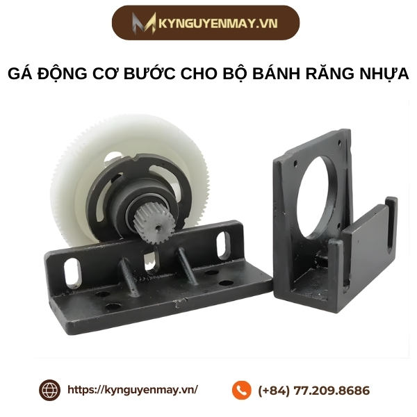 Gá động cơ bước cho bộ bánh răng nhựa