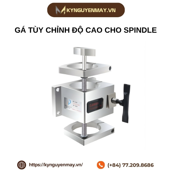 Gá tùy chỉnh độ cao cho spindle phi Ø65mm / Ø80mm / Ø100mm
