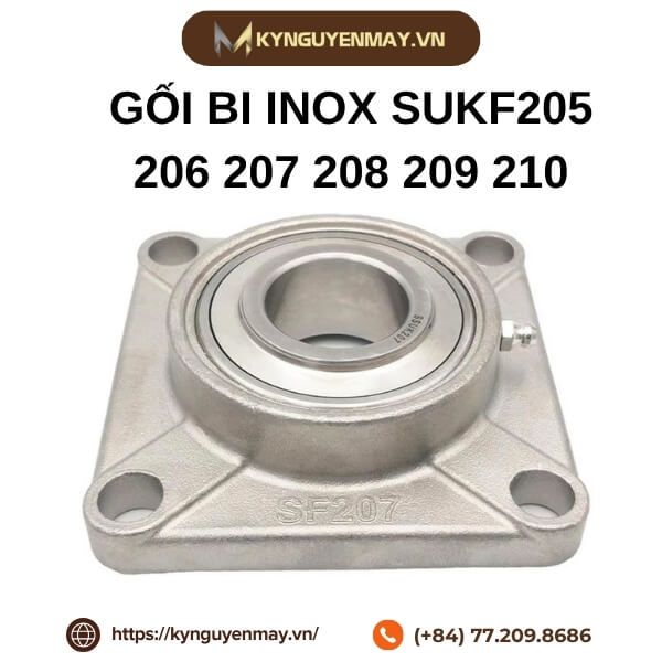 Gối bi inox SUKF205 206 207 208 209 210