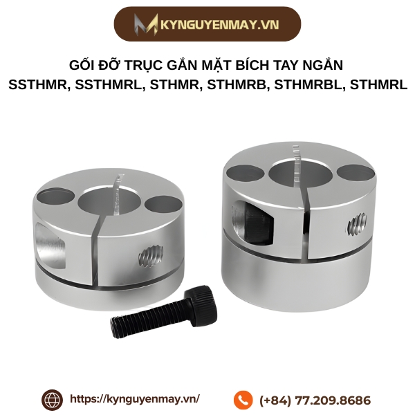 Gối đỡ trục gắn mặt bích tay ngắn