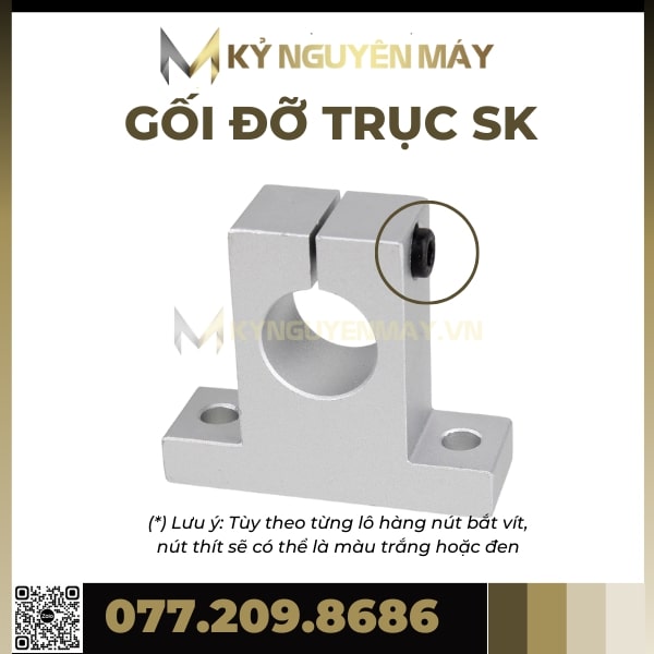 Gối đỡ trục tròn SK | SK12, SK16, SK20, SK25, SK30