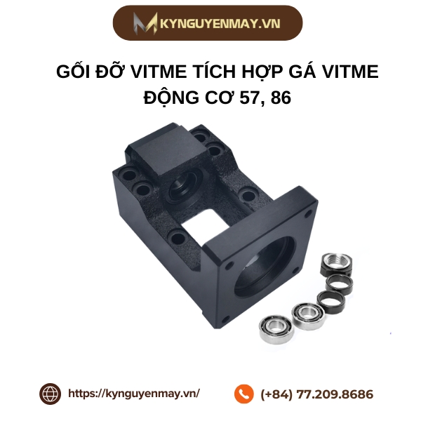 Gối đỡ vitme tích hợp gá vitme động cơ 57, 86