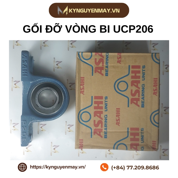 Gối đỡ bạc đạn ASAHI UCP206 (P206)