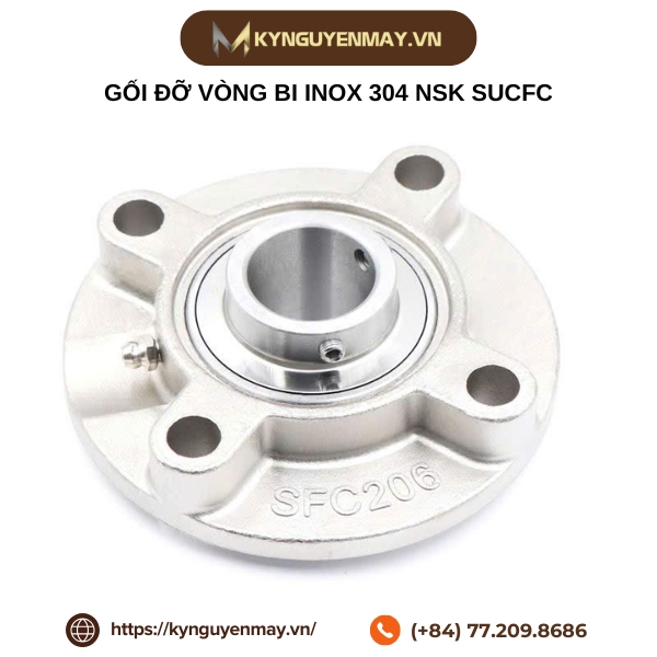 Gối đỡ vòng bi inox 304 NSK SUCFC