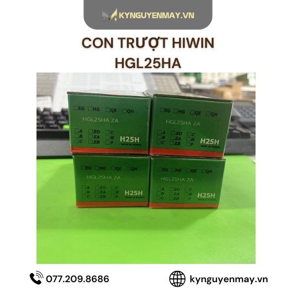 Con trượt HIWIN HGL | HGL25HA, HGL30HA, HGL35HA, HGL45HA, HGL55HA