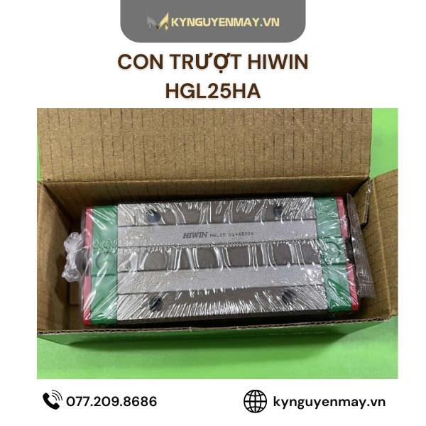 Con trượt HIWIN HGL | HGL25HA, HGL30HA, HGL35HA, HGL45HA, HGL55HA