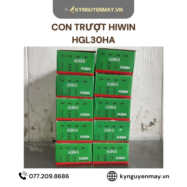 Con trượt HIWIN HGL | HGL25HA, HGL30HA, HGL35HA, HGL45HA, HGL55HA
