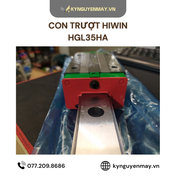Con trượt HIWIN HGL | HGL25HA, HGL30HA, HGL35HA, HGL45HA, HGL55HA
