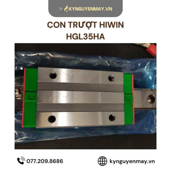 Con trượt HIWIN HGL | HGL25HA, HGL30HA, HGL35HA, HGL45HA, HGL55HA