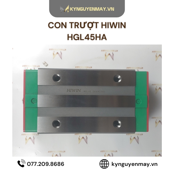 Con trượt HIWIN HGL | HGL25HA, HGL30HA, HGL35HA, HGL45HA, HGL55HA