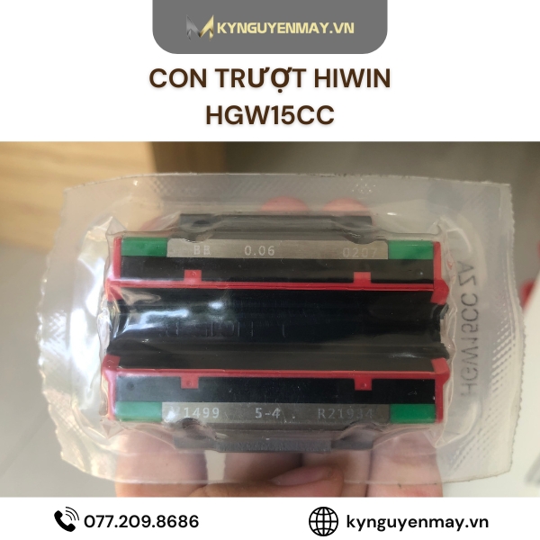 Con trượt HIWIN HGW | HGW15CC, HGW20CC, HGW25CC, HGW35CC, HGW65CC