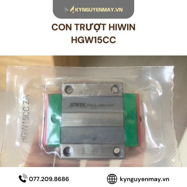 Con trượt HIWIN HGW | HGW15CC, HGW20CC, HGW25CC, HGW35CC, HGW65CC