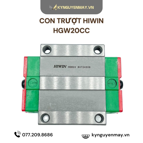 Con trượt HIWIN HGW | HGW15CC, HGW20CC, HGW25CC, HGW35CC, HGW65CC