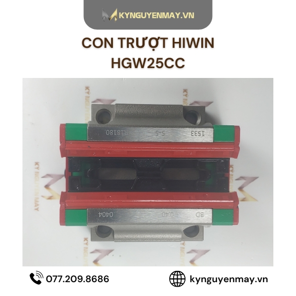 Con trượt HIWIN HGW | HGW15CC, HGW20CC, HGW25CC, HGW35CC, HGW65CC