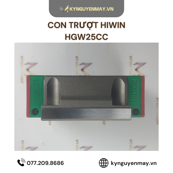 Con trượt HIWIN HGW | HGW15CC, HGW20CC, HGW25CC, HGW35CC, HGW65CC