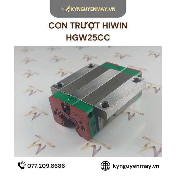 Con trượt HIWIN HGW | HGW15CC, HGW20CC, HGW25CC, HGW35CC, HGW65CC