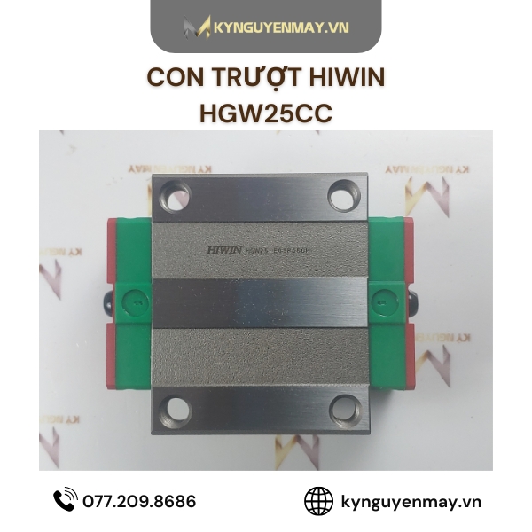 Con trượt HIWIN HGW | HGW15CC, HGW20CC, HGW25CC, HGW35CC, HGW65CC