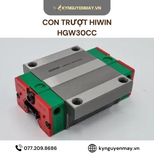 Con trượt HIWIN HGW | HGW15CC, HGW20CC, HGW25CC, HGW35CC, HGW65CC