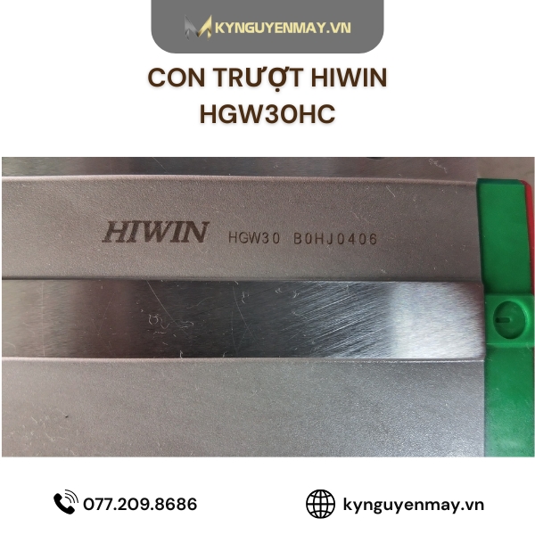 Con trượt HIWIN HGW | HGW20HC, HGW30HC, HGW35HC, HGW45HC, HGW55HC, HGW65HC