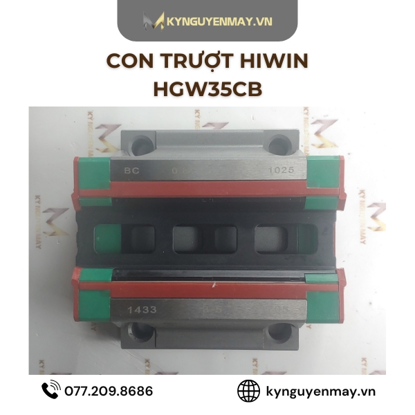 Con trượt HIWIN HGW | HGW15CB, HGW20CB, HGW25CB, HGW30CB, HGW35CB, HGW45CB, HGW55CB, HGW65CB