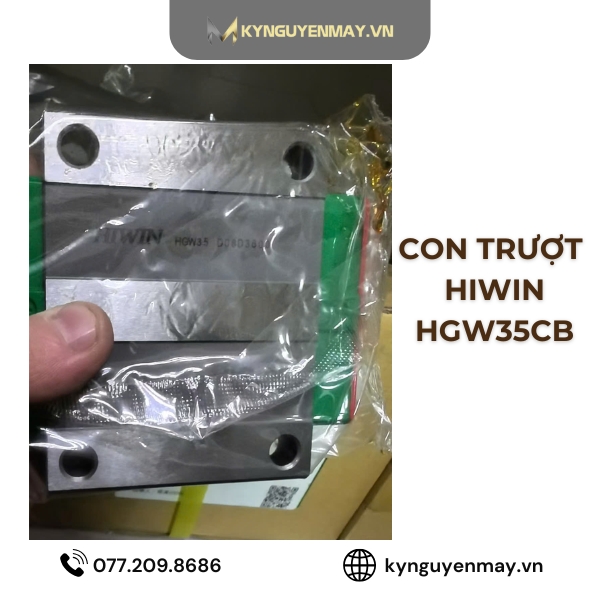 Con trượt HIWIN HGW | HGW15CB, HGW20CB, HGW25CB, HGW30CB, HGW35CB, HGW45CB, HGW55CB, HGW65CB