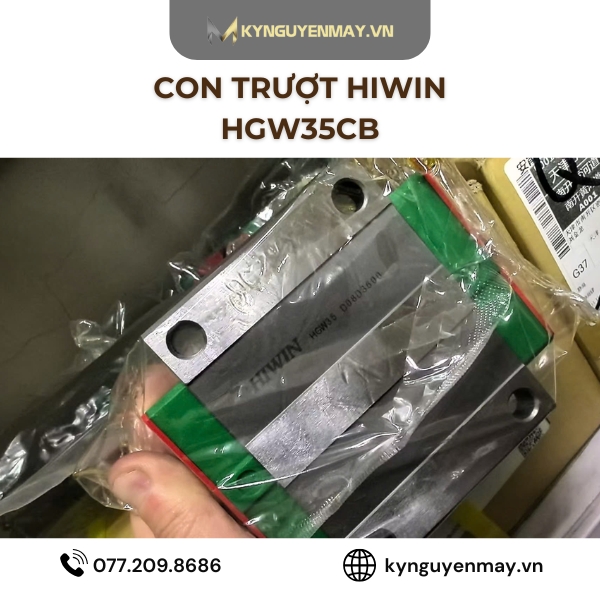 Con trượt HIWIN HGW | HGW15CB, HGW20CB, HGW25CB, HGW30CB, HGW35CB, HGW45CB, HGW55CB, HGW65CB