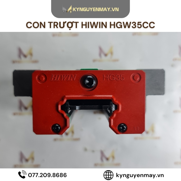 Con trượt HIWIN HGW | HGW15CC, HGW20CC, HGW25CC, HGW35CC, HGW65CC