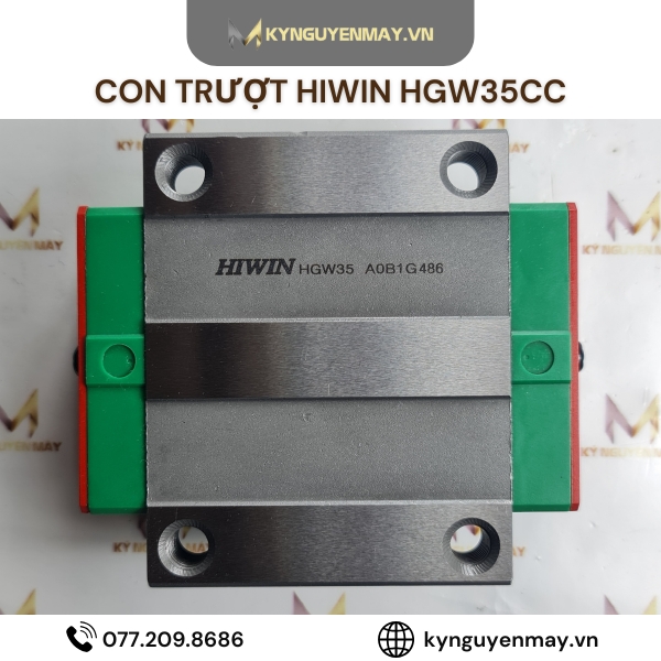 Con trượt HIWIN HGW | HGW15CC, HGW20CC, HGW25CC, HGW35CC, HGW65CC