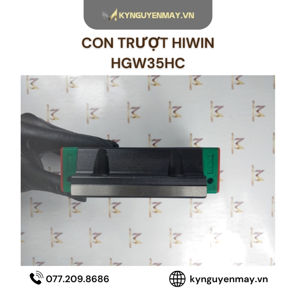 Con trượt HIWIN HGW | HGW20HC, HGW30HC, HGW35HC, HGW45HC, HGW55HC, HGW65HC