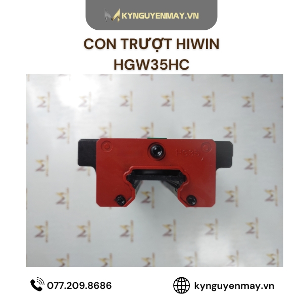 Con trượt HIWIN HGW | HGW20HC, HGW30HC, HGW35HC, HGW45HC, HGW55HC, HGW65HC