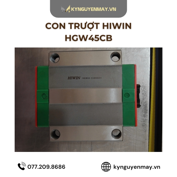Con trượt HIWIN HGW | HGW15CB, HGW20CB, HGW25CB, HGW30CB, HGW35CB, HGW45CB, HGW55CB, HGW65CB