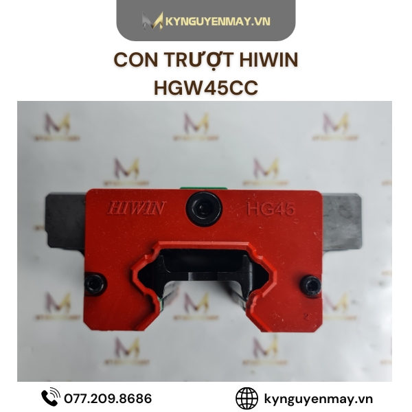 Con trượt HIWIN HGW | HGW15CC, HGW20CC, HGW25CC, HGW35CC, HGW65CC