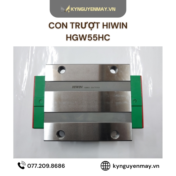 Con trượt HIWIN HGW | HGW20HC, HGW30HC, HGW35HC, HGW45HC, HGW55HC, HGW65HC
