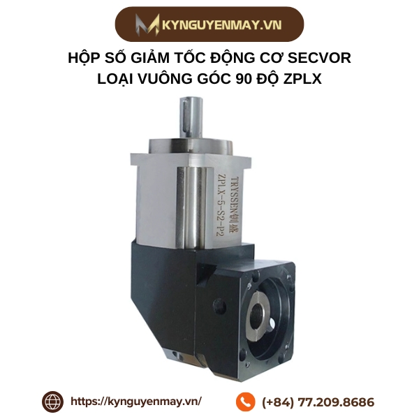 Hộp số giảm tốc động cơ secvor loại vuông góc 90 độ ZPLX