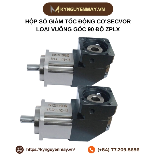 Hộp số giảm tốc động cơ secvor loại vuông góc 90 độ ZPLX