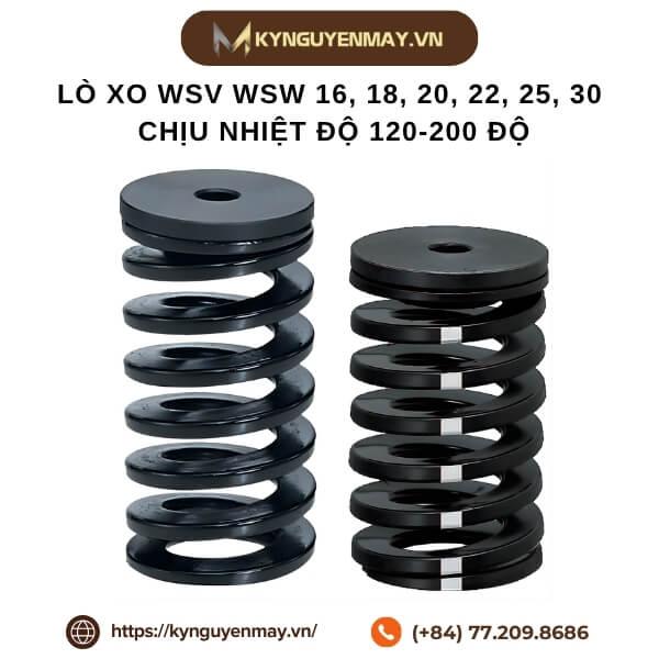 Lò xo WSV WSW 16, 18, 20, 22, 25, 30 chịu nhiệt độ 120-200 độ