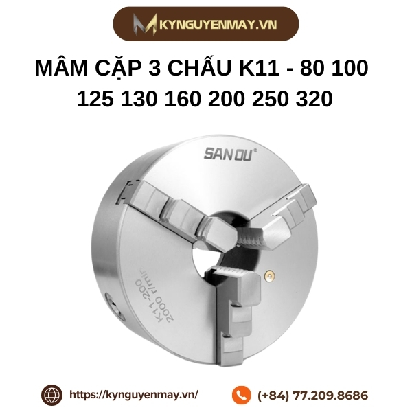 Mâm cặp 3 chấu K11 - 80 100 125 130 160 200 250 320
