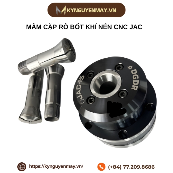 Mâm cặp rô bốt khí nén CNC JAC