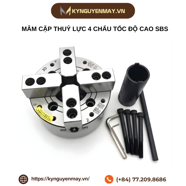 Mâm cặp thuỷ lực 4 chấu tốc độ cao SBS