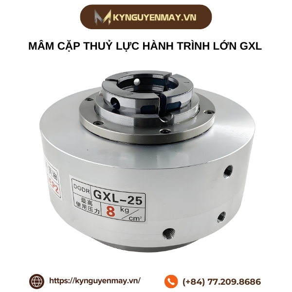 Mâm cặp thuỷ lực hành trình lớn GXL