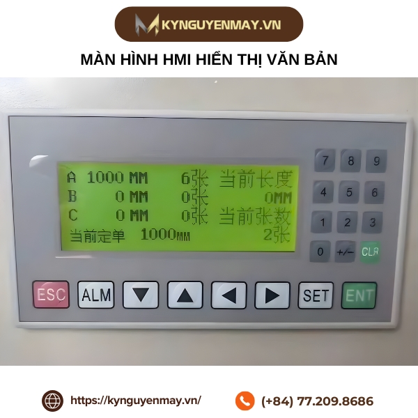 Màn hình HMI hiển thị văn bản
