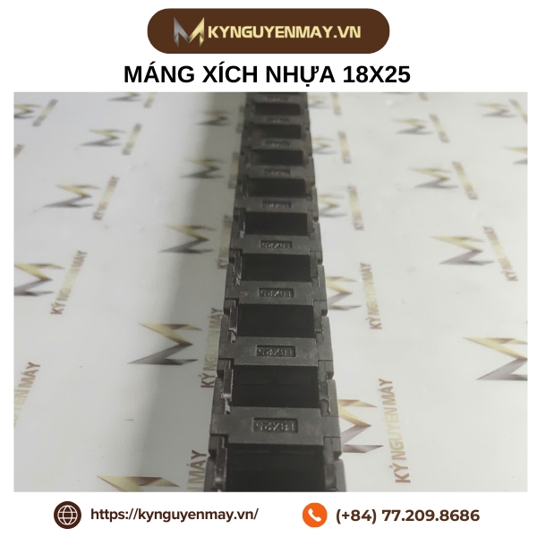 Dây xích nhựa - Máng xích nhựa luồn dây điện máy CNC