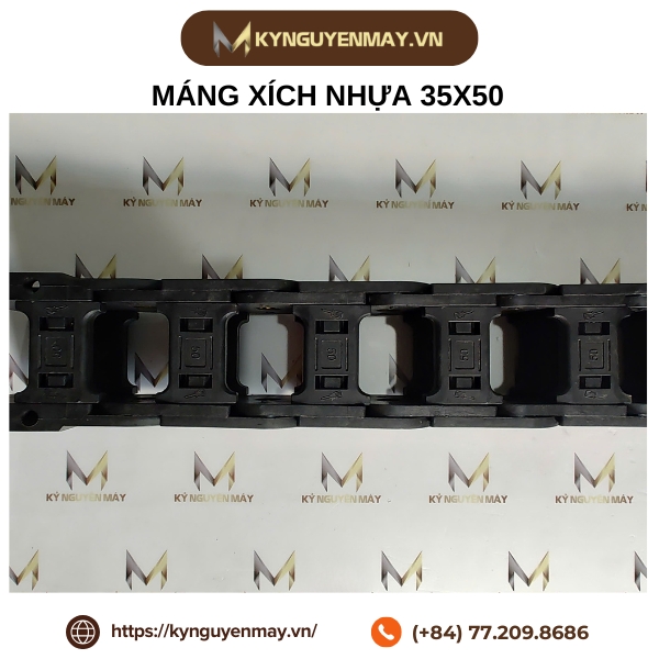Dây xích nhựa - Máng xích nhựa luồn dây điện máy CNC