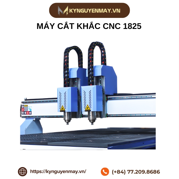Máy cắt khắc CNC 1825 gỗ nội thất nhựa PVC, Allu cắt hoa