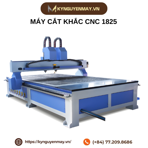 Máy cắt khắc CNC 1825 gỗ nội thất nhựa PVC, Allu cắt hoa