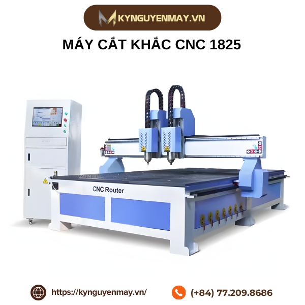 Máy cắt khắc CNC 1825 gỗ nội thất nhựa PVC, Allu cắt hoa