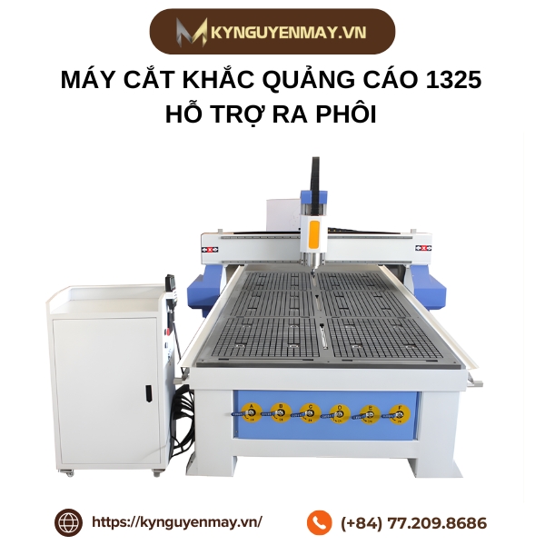 Máy cắt khắc quảng cáo 1325 hỗ trợ ra phôi
