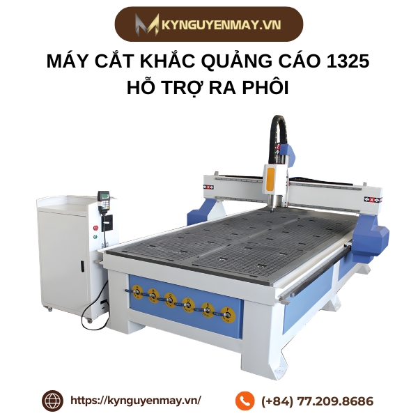Máy cắt khắc quảng cáo 1325 hỗ trợ ra phôi