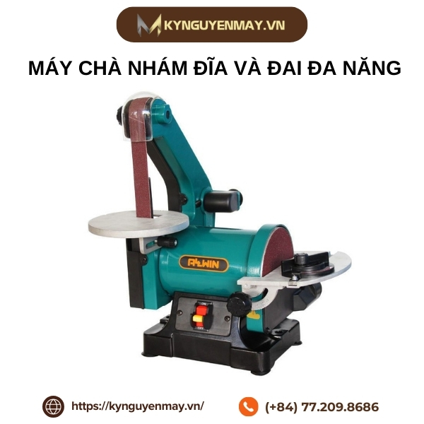 Máy chà nhám đĩa và đai đa năng