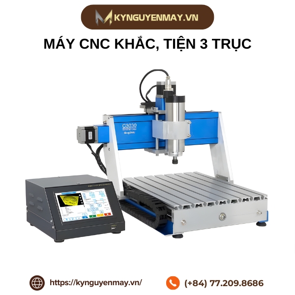 Máy CNC khắc, tiện 3 trục công suất 800W - 1.5KW | C4060, C4030, C3030, C2520